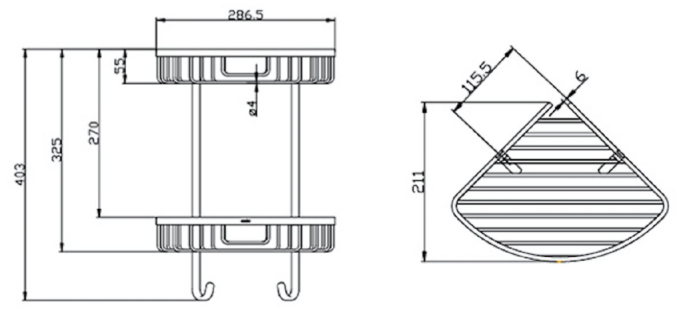 Size and Technical Drawing of Moen Alisa ACC2401